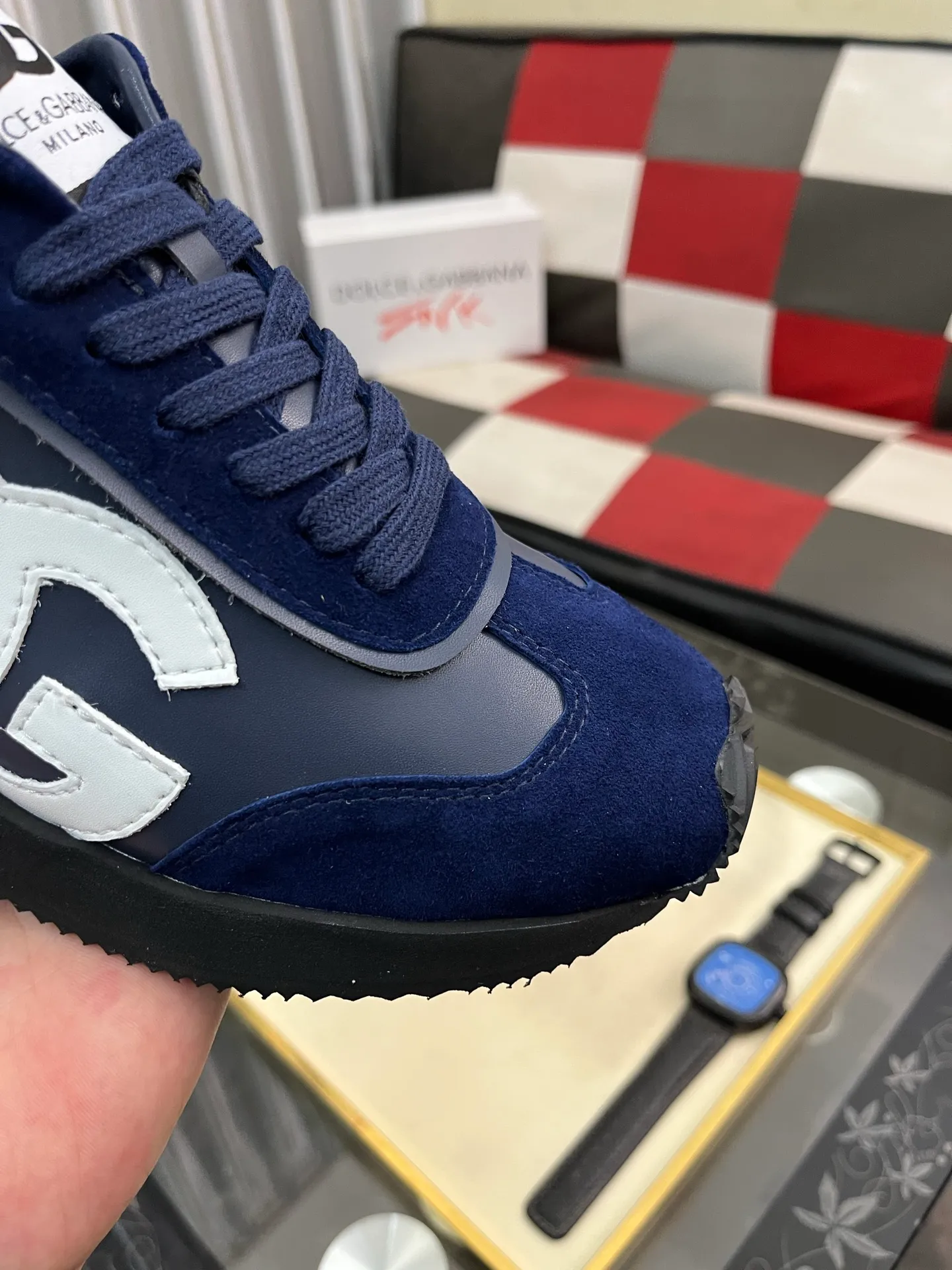 Men's Men's Shoes💰458⌚️⌚️Dolce&Gabbana••DG✔️High-end men's sports•casual shoes. Original goods from top counters. Original imported cowhide, multi-material splicing design ➕Imported cowhide lining, cowhide feet ➕Original TPR elastic outsole. Size: 36-46